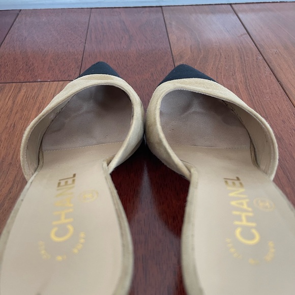 AUTHENTIC Chanel Suede Pointed Toe Kitten Heels 38 - Picture 6 of 13